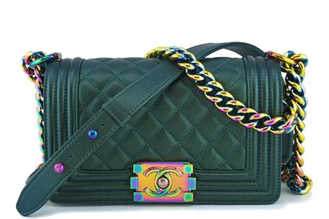 chanel green iridescent boy bag|chanel bags for boys.